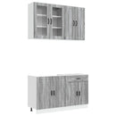vidaXL Konyhai Egység PORTO 4 pcs Szürke Sonoma Szerelt Fa