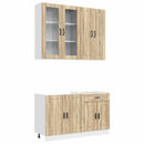 vidaXL Konyhai Egység PORTO 4 pcs Sonoma Tölgy Szerelt Fa