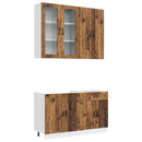 vidaXL Konyhai Egység PORTO 4 pcs Antik Fa Szerelt Fa