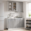 vidaXL Konyhai Egység LYON 4 pcs Szürke Sonoma Szerelt Fa