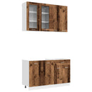 vidaXL Konyhai Egység LYON 4 pcs Antik Fa Szerelt Fa