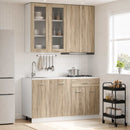 vidaXL Konyhai Egység LYON 4 pcs Sonoma Tölgy Szerelt Fa