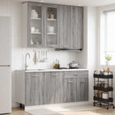 vidaXL Konyhai Egység LYON 4 pcs Szürke Sonoma Szerelt Fa