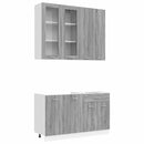 vidaXL Konyhai Egység LYON 4 pcs Szürke Sonoma Szerelt Fa