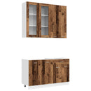 vidaXL Konyhai Egység LYON 4 pcs Antik Fa Szerelt Fa