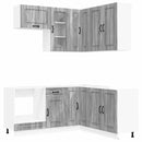 vidaXL Konyhai Egység KALMAR 8 pcs Szürke Sonoma Szerelt Fa