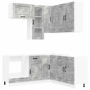 vidaXL Konyhai Egység KALMAR 8 pcs Betonszürke Szerelt Fa