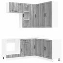 vidaXL Konyhai Egység LUCCA 8 pcs Szürke Sonoma Szerelt Fa