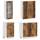 vidaXL Konyhai Egység LUCCA 8 pcs Antik Fa Szerelt Fa