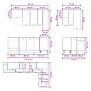 vidaXL Konyhai Egység LYON 8 pcs Antik Fa Szerelt Fa