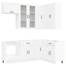 vidaXL Konyhai Egység KALMAR 8 pcs Fehér Szerelt Fa