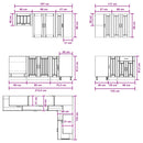 vidaXL Konyhai Egység LUCCA 8 pcs Betonszürke Szerelt Fa
