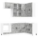 vidaXL Konyhai Egység LUCCA 8 pcs Betonszürke Szerelt Fa