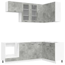 vidaXL Konyhai Egység LYON 8 pcs Betonszürke Szerelt Fa