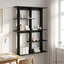 vidaXL Falpolc Fekete Tölgy 102 x 20 x 130 cm Szerelt Fa
