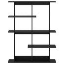 vidaXL Fali Polc Egység Fekete 102 x 20 x 130 cm Szerelt Fa