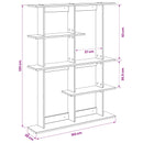 vidaXL Fali Polc Egység Fekete 102 x 20 x 130 cm Szerelt Fa