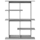 vidaXL Fali Polc Egység Szürke 102 x 20 x 130 cm Szerelt Fa