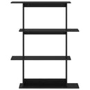 vidaXL Fali Polc Egység Fekete 100 x 20 x 126 cm Szerelt Fa