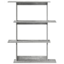 vidaXL Fali Polc Egység Szürke 100 x 20 x 126 cm Szerelt Fa