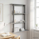 vidaXL Falpolc Szürke Sonoma 100 x 20 x 126 cm Szerelt Fa