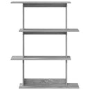 vidaXL Fali Polc Egység Szürke 100 x 20 x 126 cm Szerelt Fa