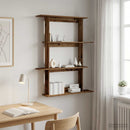 vidaXL Falpolc Antik Fa 100 x 20 x 126 cm Szerelt Fa