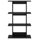 vidaXL Falpolc Falra szerelhető Fekete 56 x 20 x 90 cm Szerelt Fa