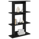vidaXL Falpolc Falra szerelhető Fekete 56 x 20 x 90 cm Szerelt Fa