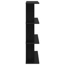 vidaXL Falpolc Falra szerelhető Fekete 56 x 20 x 90 cm Szerelt Fa