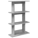 vidaXL Falpolc Falra szerelhető Szürke 56 x 20 x 90 cm Szerelt Fa