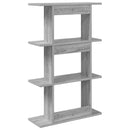vidaXL Falpolc Falra szerelhető Szürke 56 x 20 x 90 cm Szerelt Fa
