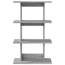 vidaXL Falpolc Falra szerelhető Szürke 56 x 20 x 90 cm Szerelt Fa