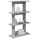 vidaXL Falpolc Falra szerelhető Szürke 56 x 20 x 90 cm Szerelt Fa