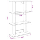 vidaXL Falpolc Falra szerelhető Szürke 56 x 20 x 90 cm Szerelt Fa