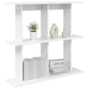 vidaXL Falpolc Falra szerelhető Fehér 80 x 20 x 75 cm Szerelt Fa