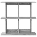 vidaXL Falpolc Falra szerelhető Szürke 80 x 20 x 75 cm Szerelt Fa