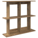 vidaXL Falpolc Falra szerelhető Barna 80 x 20 x 75 cm Szerelt Fa