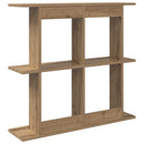 vidaXL Falpolc Falra szerelhető Barna 80 x 20 x 75 cm Szerelt Fa