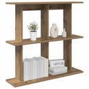 vidaXL Falpolc Falra szerelhető Barna 80 x 20 x 75 cm Szerelt Fa