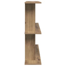 vidaXL Falpolc Falra szerelhető Barna 80 x 20 x 75 cm Szerelt Fa