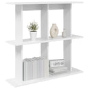 vidaXL Falpolc Falra szerelhető Fehér 100 x 20 x 75 cm Szerelt Fa