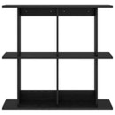 vidaXL Falpolc Falra szerelhető Fekete 100 x 20 x 75 cm Szerelt Fa