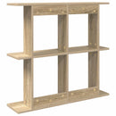 vidaXL Falpolc Falra szerelhető Barna 100 x 20 x 75 cm Szerelt Fa