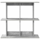 vidaXL Falpolc Falra szerelhető Szürke 100 x 20 x 75 cm Szerelt Fa