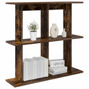 vidaXL Falpolc Falra szerelhető Barna 100 x 20 x 75 cm Szerelt Fa