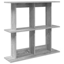 vidaXL Falpolc Falra szerelhető Szürke 100 x 20 x 75 cm Szerelt Fa