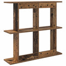 vidaXL Falpolc Falra szerelhető Barna 100 x 20 x 75 cm Szerelt Fa