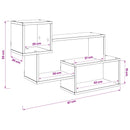 vidaXL Lebegő polc Falra szerelhető Barna 87 x 20 x 55 cm Szerelt Fa