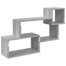 vidaXL Lebegő polc Falra szerelhető Szürke 87 x 20 x 55 cm Szerelt Fa